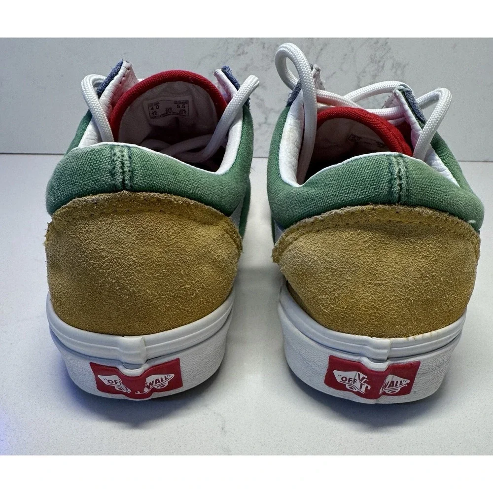 Vans Old Skool Yacht Club Shoes 5.5 W - 4 M Suede Canvas Color Block Colorful